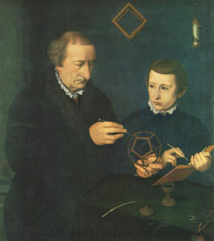 NEUFCHATEL Nicolas Portrait of Johannes Neudorfer and his Son Spain oil painting art